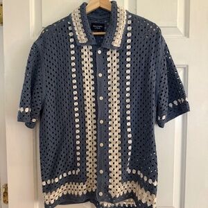 Abercrombie Crocheted Button Up Men’s S